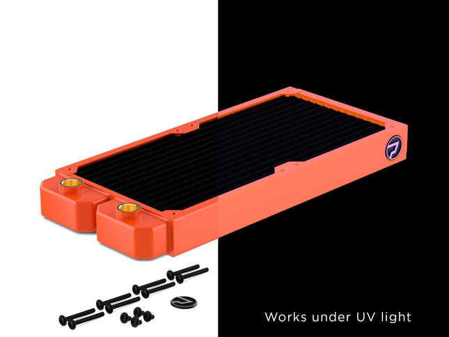 BSTOCK:PrimoChill 280mm EximoSX Slim Radiator - UV Orange - PrimoChill - KEEPING IT COOL