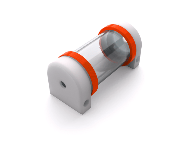 PrimoChill CTR Hard Mount Phase II Reservoir - White POM – 120mm - PrimoChill - KEEPING IT COOL UV Orange
