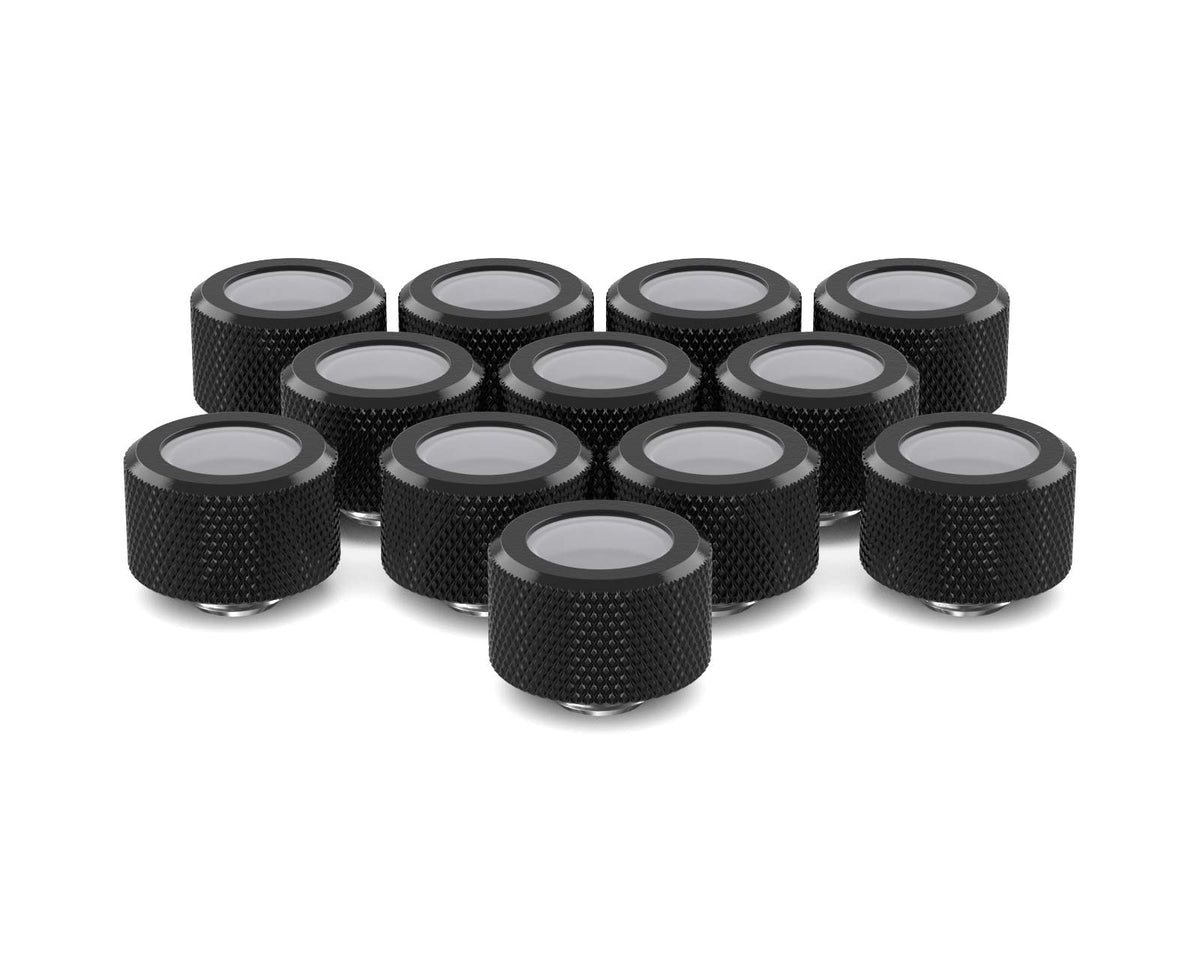 PrimoChill 16mm OD Rigid SX Fitting - 12 Pack - PrimoChill - KEEPING IT COOL Satin Black