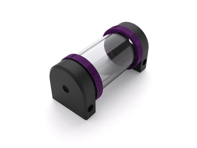 PrimoChill CTR Hard Mount Phase II Reservoir - Black POM - 120mm - PrimoChill - KEEPING IT COOL Candy Purple