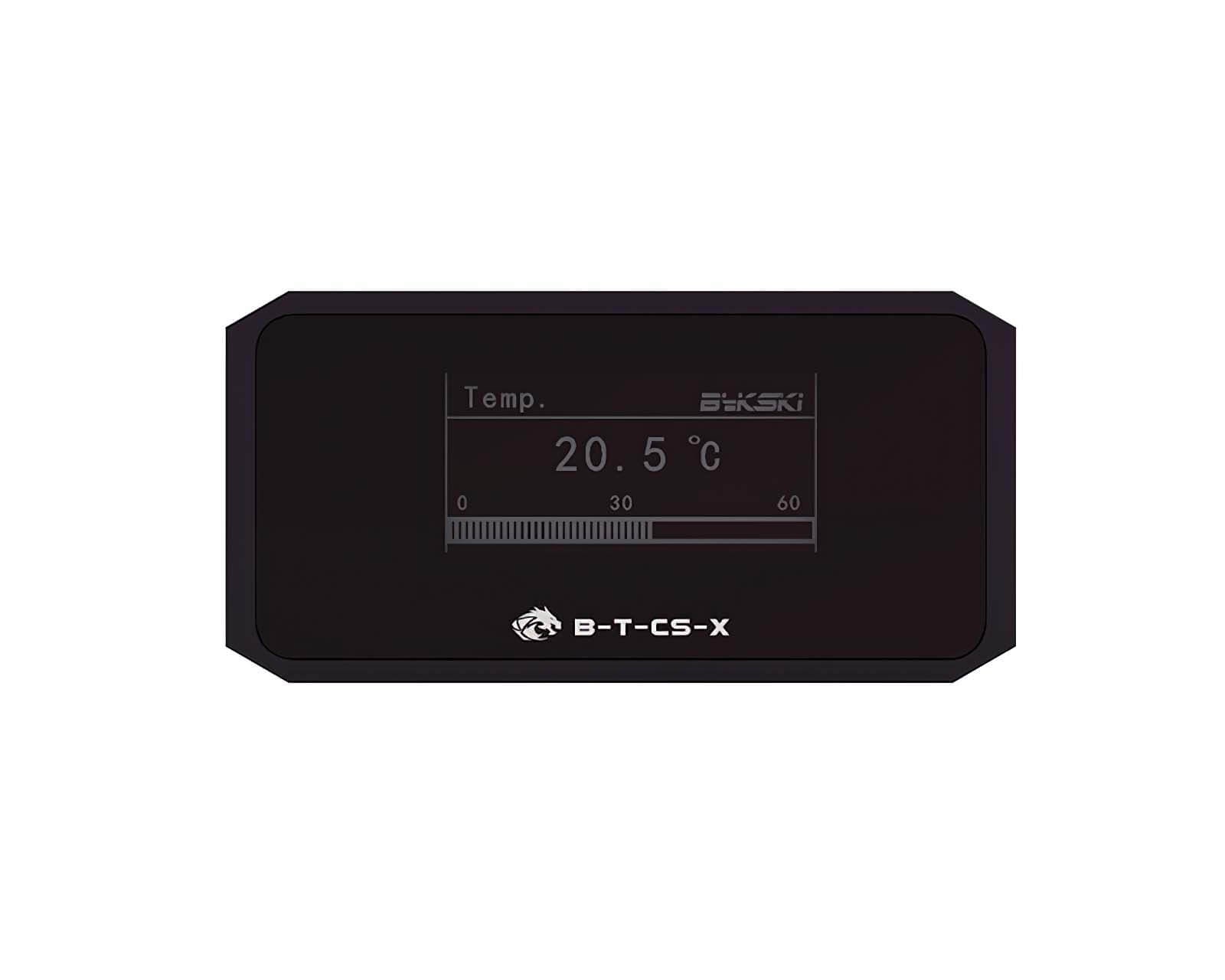 Bykski Inline Digital Thermometer Safety Module w/ OLED Display - Black (B-T-CS-X) - PrimoChill - KEEPING IT COOL