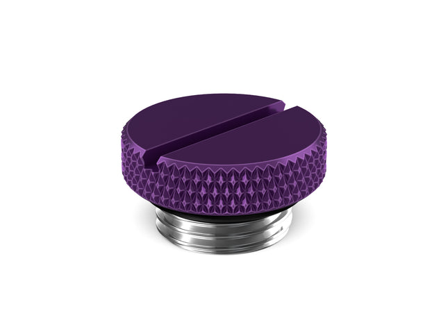 PrimoChill G 1/4in. SX Knurled Slotted Stop Fitting - PrimoChill - KEEPING IT COOL Candy Purple