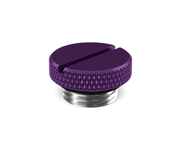 PrimoChill G 1/4in. SX Knurled Slotted Stop Fitting - PrimoChill - KEEPING IT COOL Candy Purple