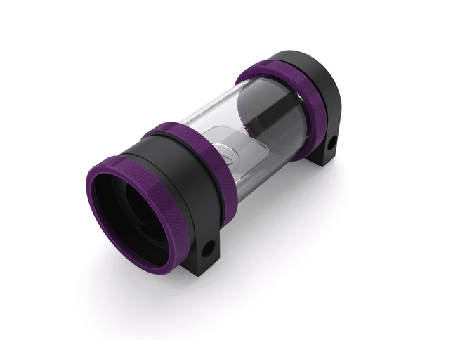 PrimoChill CTR Hard Mount Phase II High Flow D5 Enabled Reservoir - Black POM - 120mm - PrimoChill - KEEPING IT COOL Candy Purple