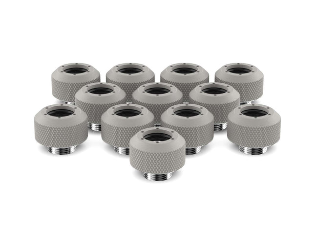PrimoChill 1/2in. Rigid RevolverSX Series Fitting - 12 pack - PrimoChill - KEEPING IT COOL TX Matte Silver