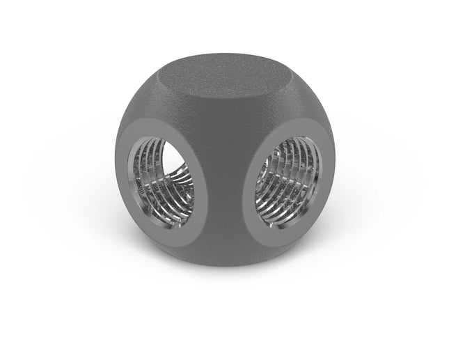 PrimoChill G 1/4in. 3-Way SX Female T Adapter - PrimoChill - KEEPING IT COOL TX Matte Gun Metal