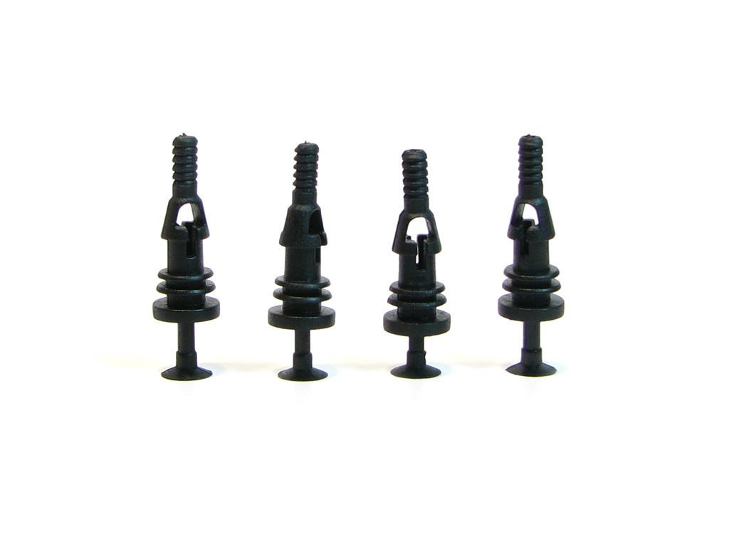 Riveted Rubber Fan Push Pins for Open Chassis Fan - Black - 4 Pack - PrimoChill - KEEPING IT COOL