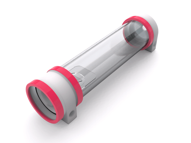 PrimoChill CTR Hard Mount Phase II High Flow D5 Enabled Reservoir - White POM - 240mm - PrimoChill - KEEPING IT COOL UV Pink
