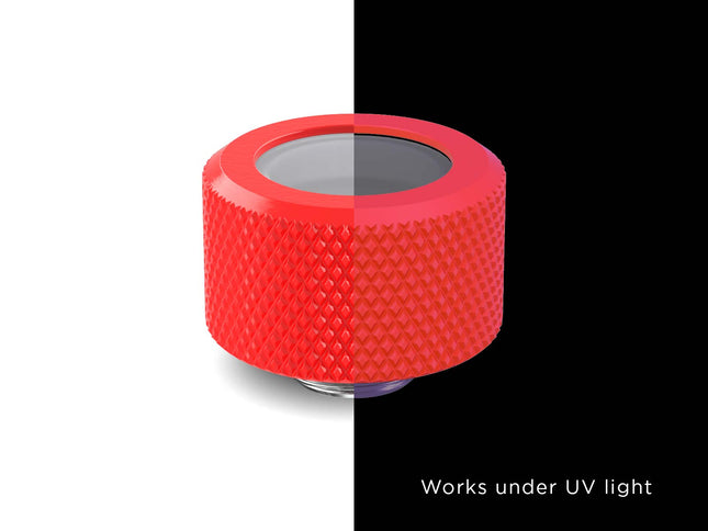 PrimoChill 16mm OD Rigid SX Fitting - PrimoChill - KEEPING IT COOL UV Red