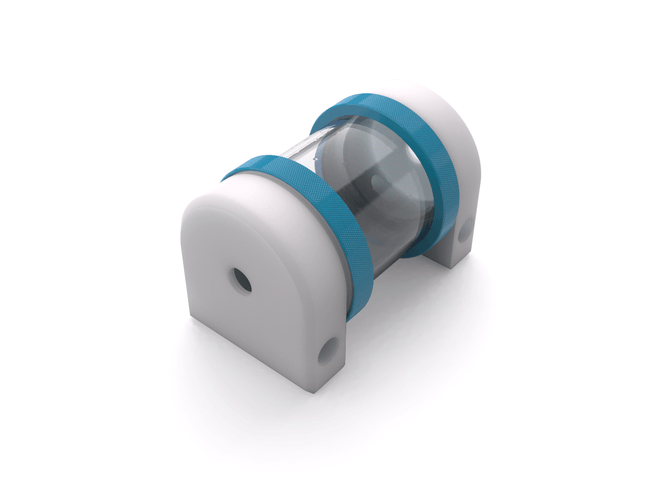 PrimoChill CTR Hard Mount Phase II Reservoir - White POM - 80mm - PrimoChill - KEEPING IT COOL Sky Blue