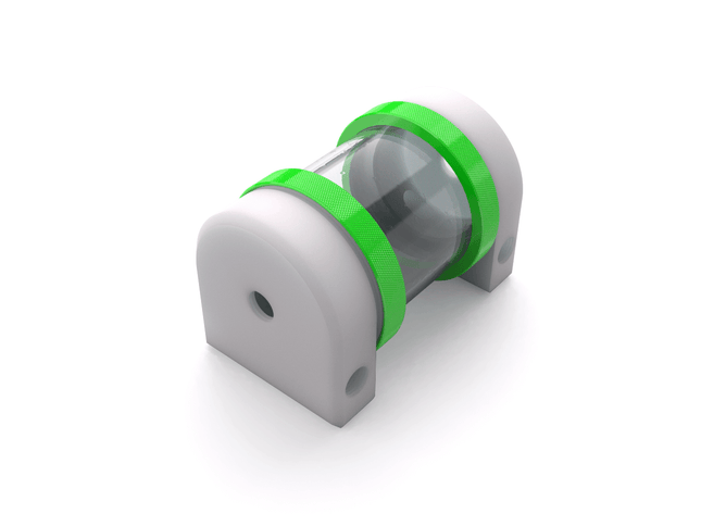 PrimoChill CTR Hard Mount Phase II Reservoir - White POM - 80mm - PrimoChill - KEEPING IT COOL UV Green