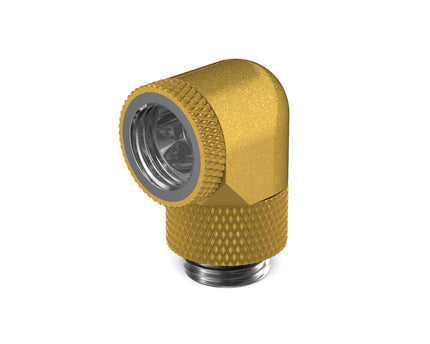 PrimoChill Male to Female G 1/4in. 90 Degree SX Dual Rotary Elbow Fitting - PrimoChill - KEEPING IT COOL Gold