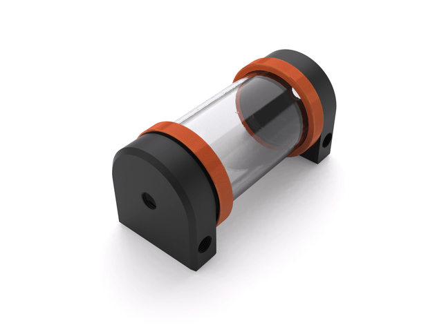 PrimoChill CTR Hard Mount Phase II Reservoir - Black POM - 120mm - PrimoChill - KEEPING IT COOL Candy Copper
