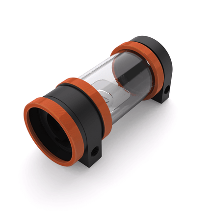 PrimoChill CTR Hard Mount Phase II High Flow D5 Enabled Reservoir - Black POM - 120mm - PrimoChill - KEEPING IT COOL Candy Copper