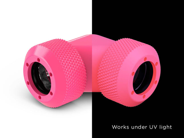 PrimoChill 1/2in. Rigid RevolverSX 90 Degree Fitting Set - PrimoChill - KEEPING IT COOL UV Pink
