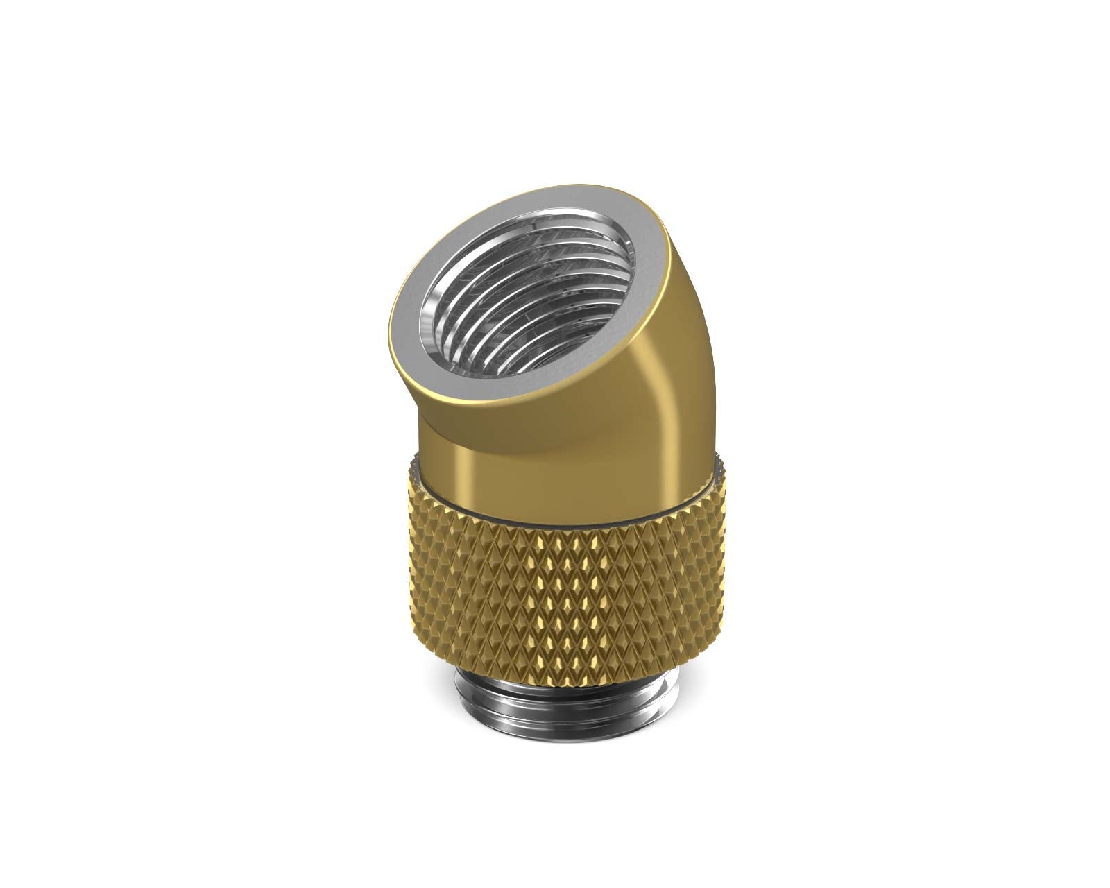BSTOCK:PrimoChill Male to Female G 1/4in. 30 Degree SX Rotary Elbow Fitting - Candy Gold
