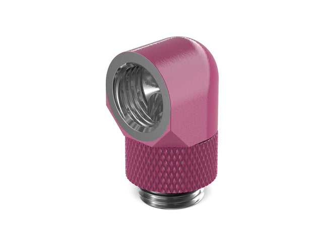 PrimoChill Male to Female G 1/4in. 90 Degree SX Rotary Elbow Fitting - PrimoChill - KEEPING IT COOL Magenta