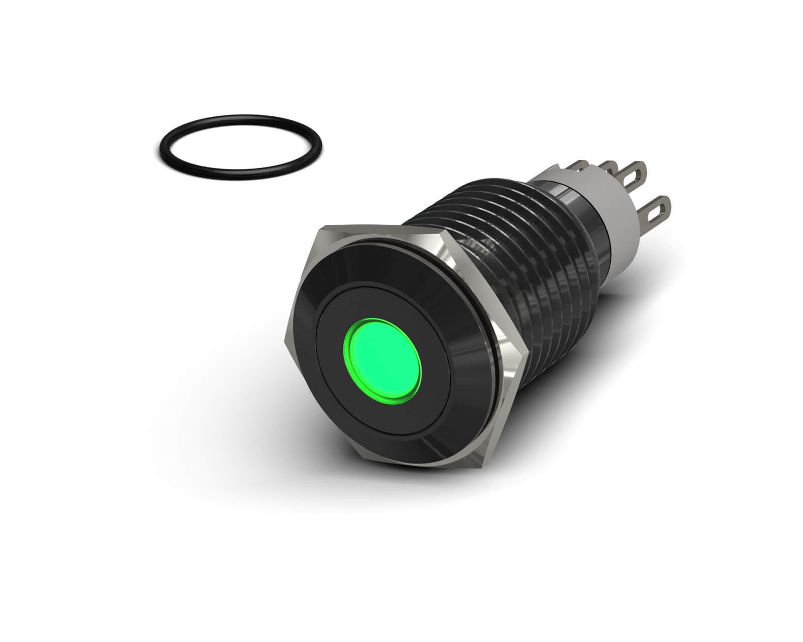 Resistant Switch PrimoChill Black Aluminum Momentary Vandal Resistant Switch - 16mm ...