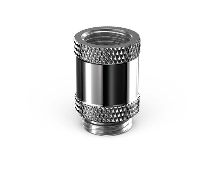PrimoChill Male to Female G 1/4in. 20mm SX Extension Coupler - PrimoChill - KEEPING IT COOL Silver Nickel