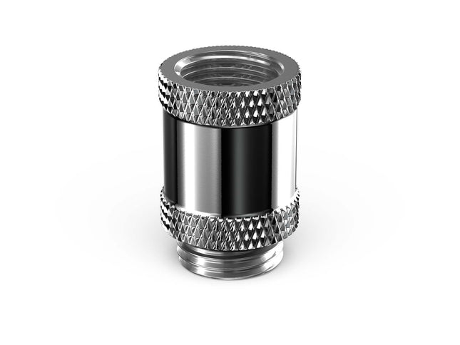 PrimoChill Male to Female G 1/4in. 20mm SX Extension Coupler - PrimoChill - KEEPING IT COOL Silver Nickel