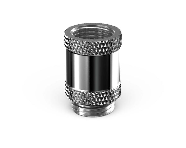 PrimoChill Male to Female G 1/4in. 20mm SX Extension Coupler - PrimoChill - KEEPING IT COOL Silver Nickel