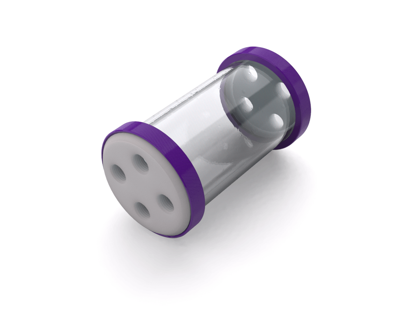 PrimoChill CTR Low Profile Phase II Reservoir - White POM - 120mm - PrimoChill - KEEPING IT COOL Purple