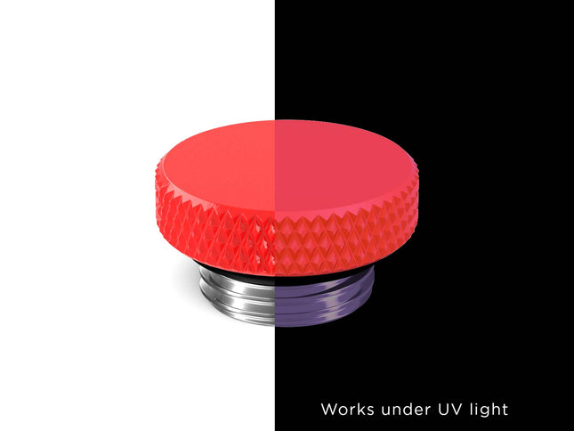 PrimoChill G 1/4in. SX Knurled Stop Fitting (No slot) - PrimoChill - KEEPING IT COOL UV Red