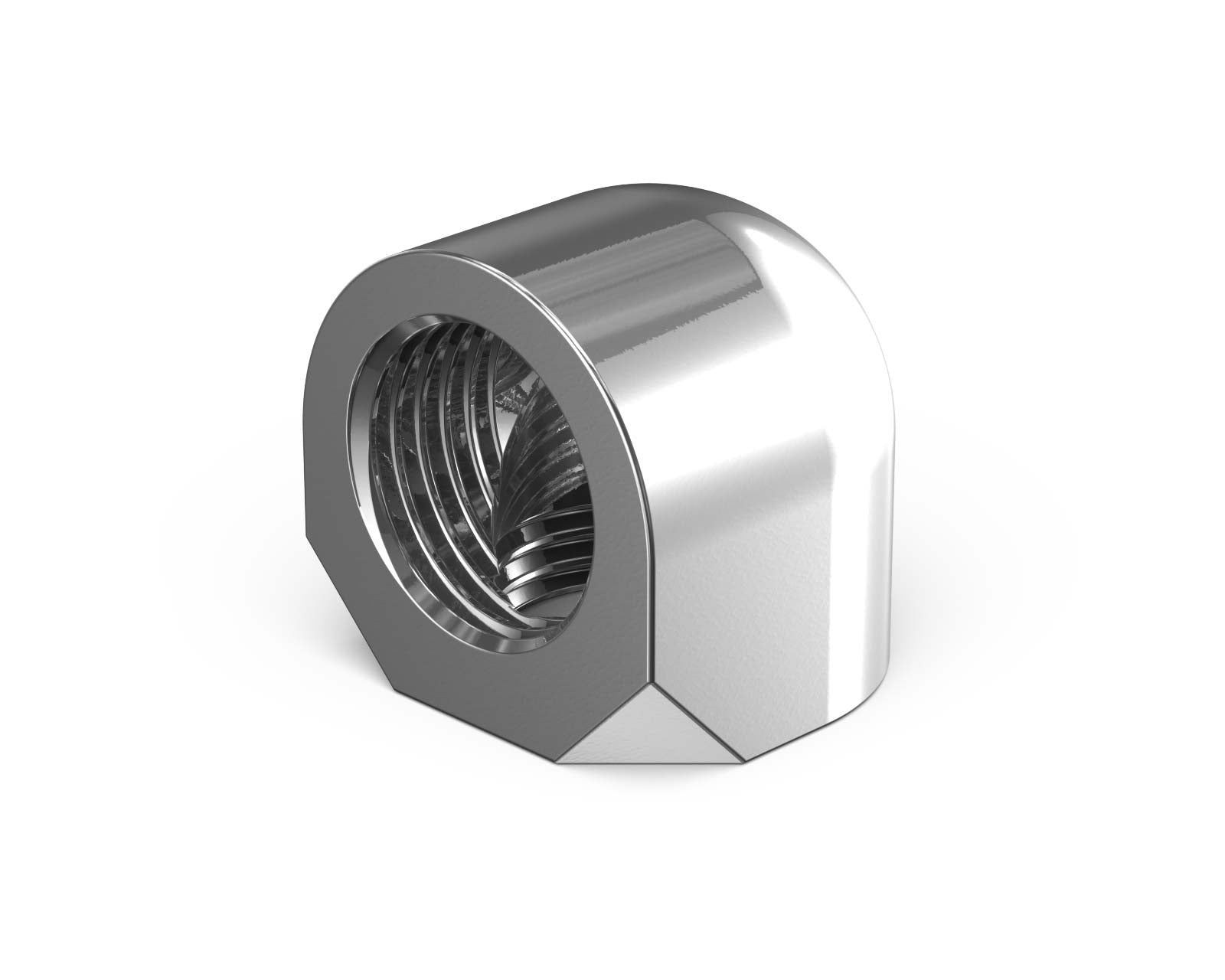 PrimoChill Female to Female G 1/4in. 90 Degree SX Elbow Fitting - PrimoChill - KEEPING IT COOL Silver Nickel