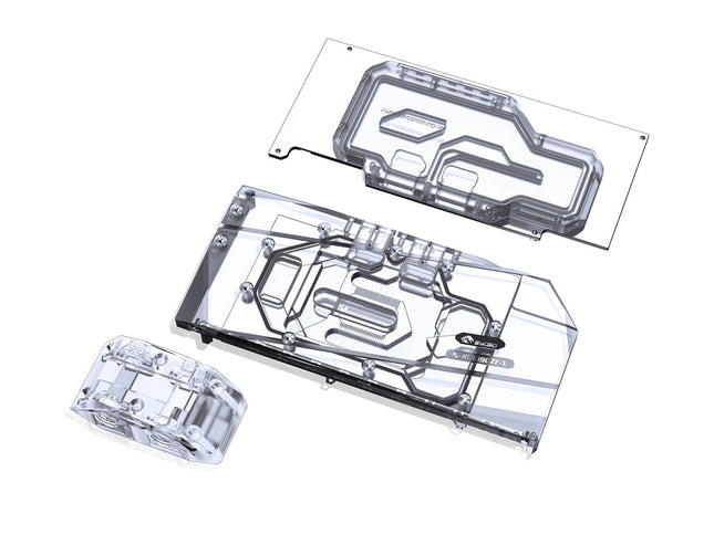 Bykski Full Coverage GPU Water Block w/ Integrated Active Backplate for Colorful iGame Battle-Axe RTX 3090 (N-IG3090ZF-TC)