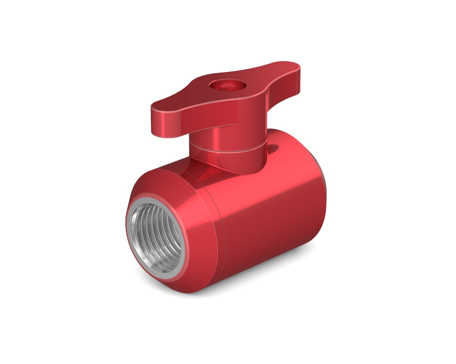 PrimoChill Female to Female G 1/4 Drain Ball Valve - PrimoChill - KEEPING IT COOL Candy Red