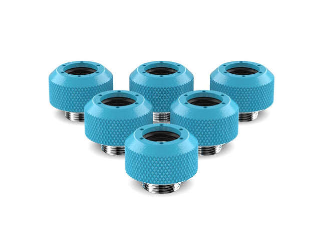 PrimoChill 1/2in. Rigid RevolverSX Series Fitting - 6 pack - PrimoChill - KEEPING IT COOL Sky Blue