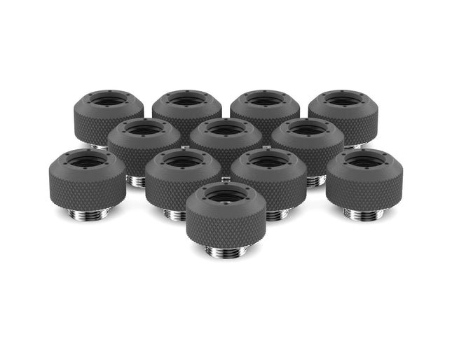 PrimoChill 1/2in. Rigid RevolverSX Series Fitting - 12 pack - PrimoChill - KEEPING IT COOL TX Matte Gun Metal