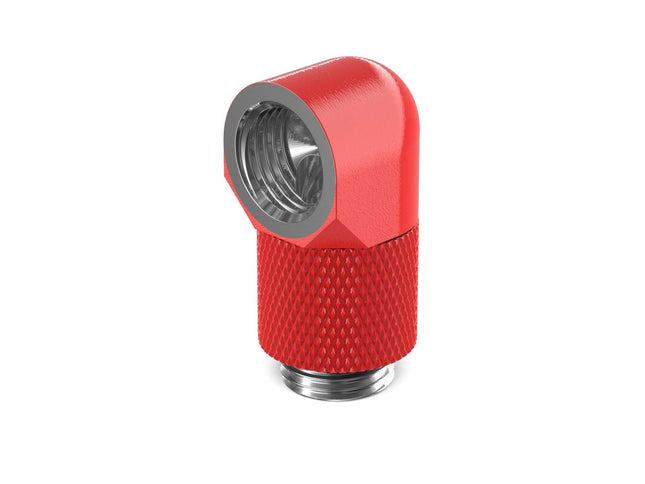 PrimoChill Male to Female G 1/4in. 90 Degree SX Rotary 15mm Extension Elbow Fitting - PrimoChill - KEEPING IT COOL Razor Red