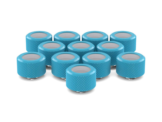 PrimoChill 16mm OD Rigid SX Fitting - 12 Pack - PrimoChill - KEEPING IT COOL Sky Blue