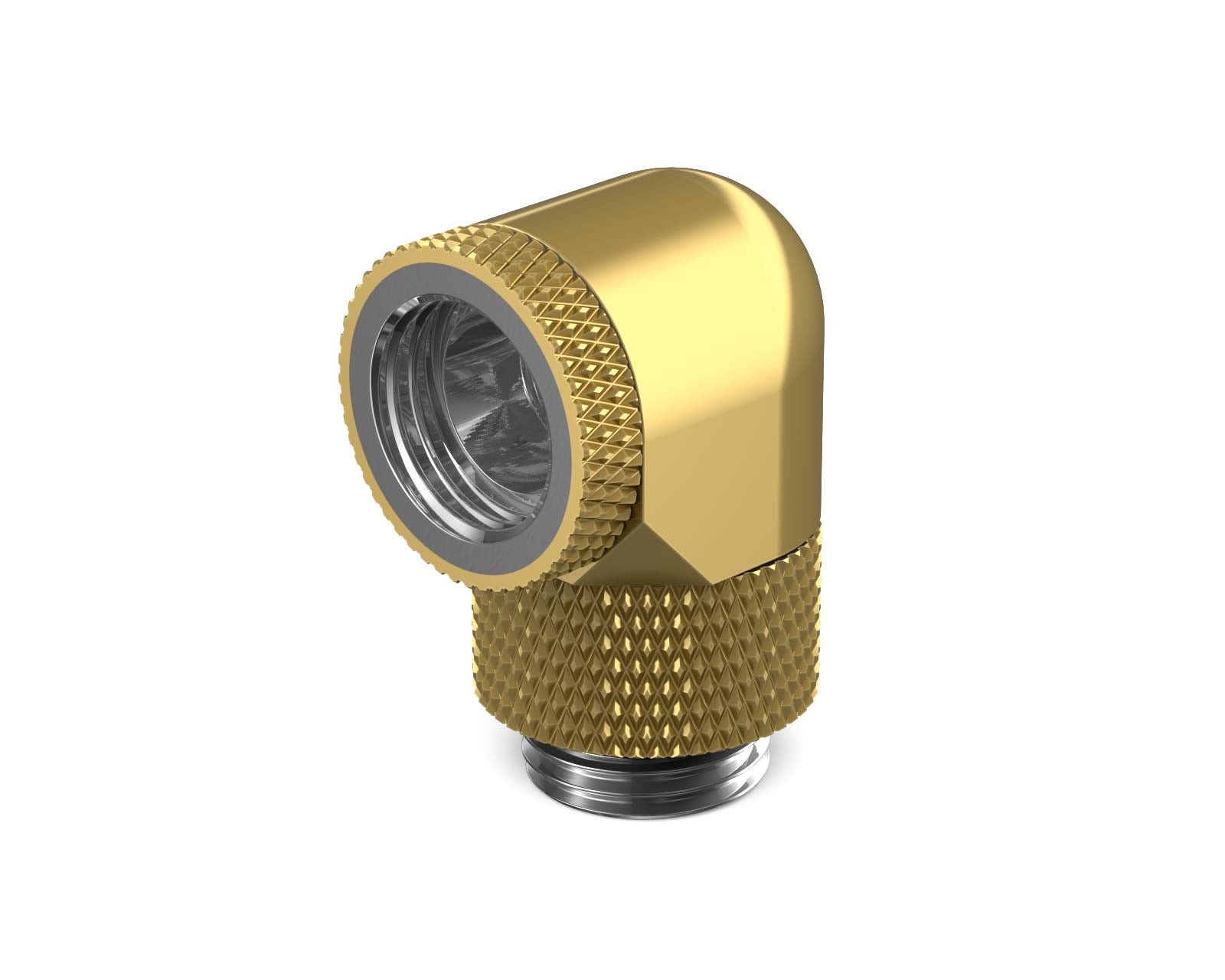 PrimoChill Male to Female G 1/4in. 90 Degree SX Dual Rotary Elbow Fitting - PrimoChill - KEEPING IT COOL Candy Gold