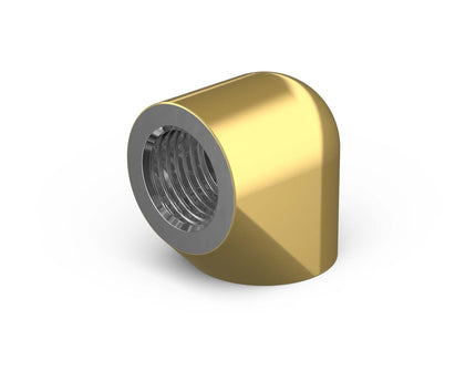PrimoChill Female to Female G 1/4in. 90 Degree SX Extended Elbow Fitting - PrimoChill - KEEPING IT COOL Candy Gold