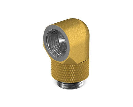 PrimoChill Male to Female G 1/4in. 90 Degree SX Rotary Elbow Fitting - PrimoChill - KEEPING IT COOL Gold
