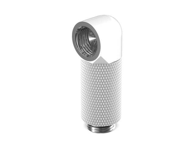 PrimoChill Male to Female G 1/4in. 90 Degree SX Rotary 30mm Extension Elbow Fitting - PrimoChill - KEEPING IT COOL Sky White