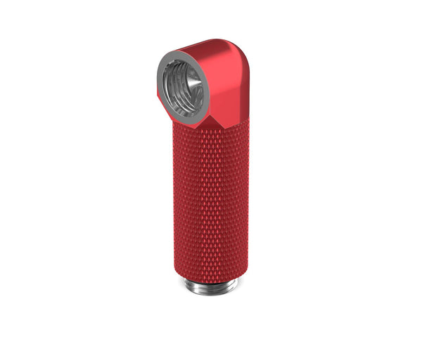 PrimoChill Male to Female G 1/4in. 90 Degree SX Rotary 40mm Extension Elbow Fitting - PrimoChill - KEEPING IT COOL Candy Red