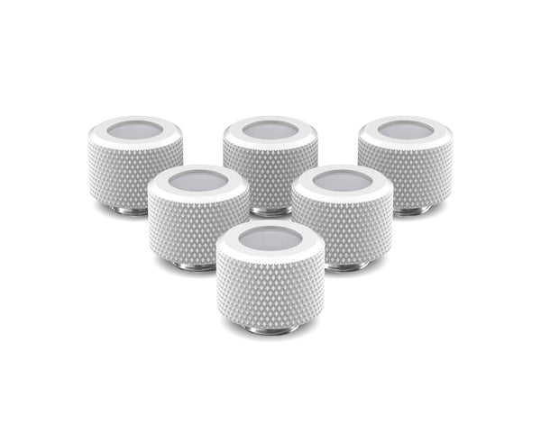 PrimoChill 12mm OD Rigid SX Fitting - 6 Pack - PrimoChill - KEEPING IT COOL Sky White