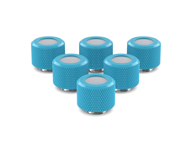 PrimoChill 12mm OD Rigid SX Fitting - 6 Pack - PrimoChill - KEEPING IT COOL Sky Blue