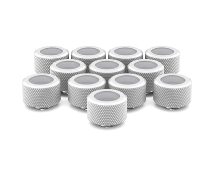 PrimoChill 16mm OD Rigid SX Fitting - 12 Pack - PrimoChill - KEEPING IT COOL Sky White