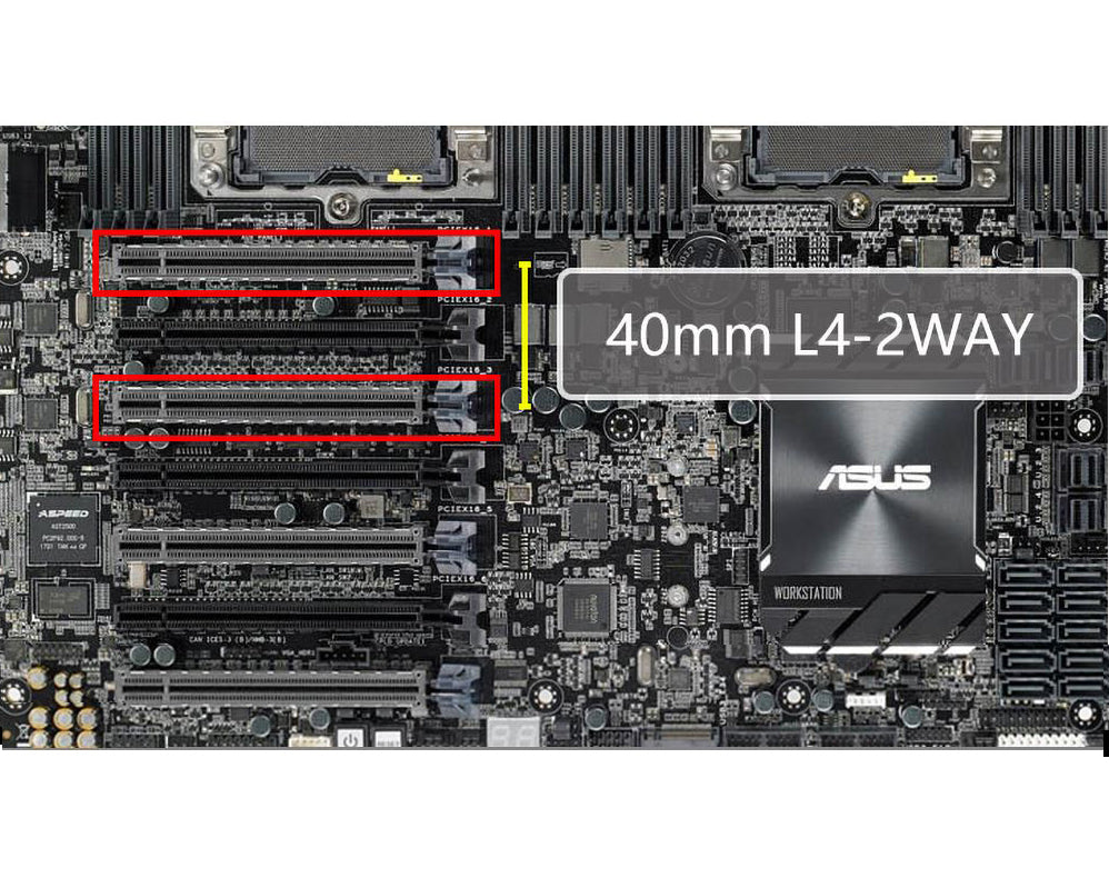 Bykski Dual GPU 40mm SLI/CF Connection Bridge Block V2 w/RBW - Frosted (L4-2WAY)