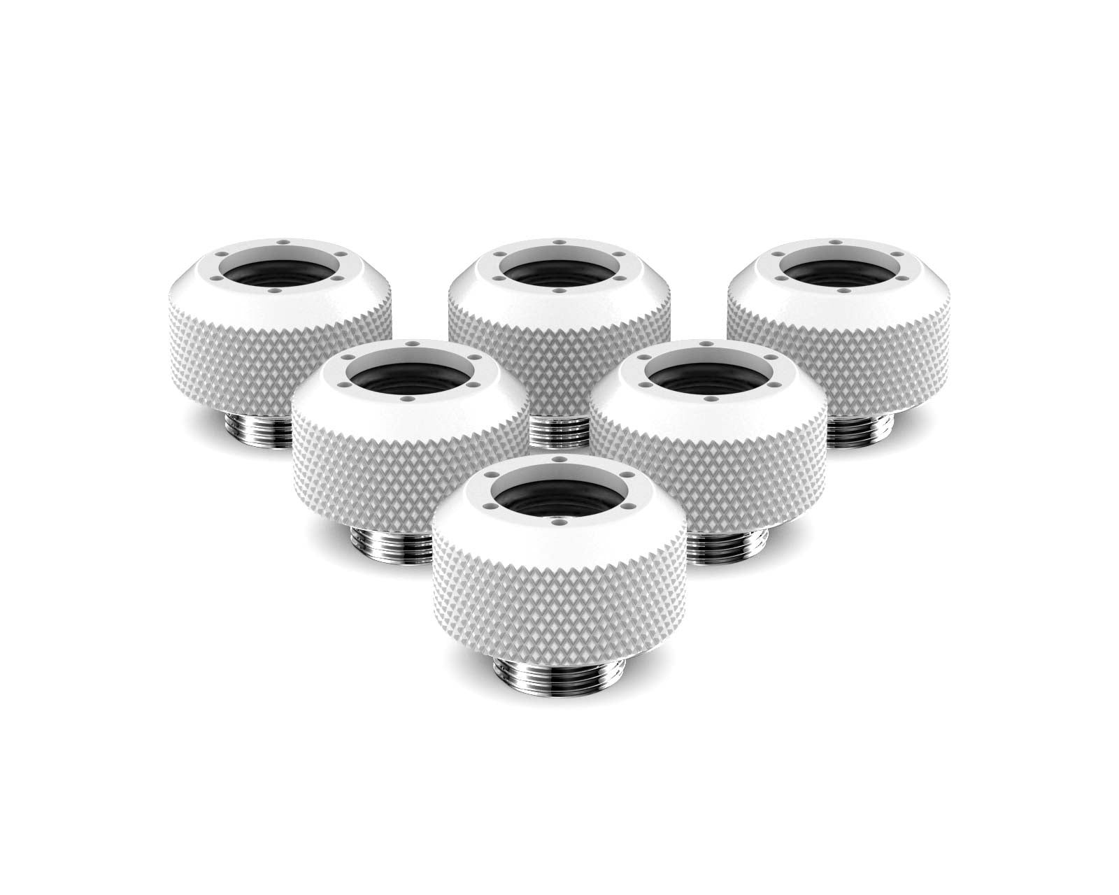 PrimoChill 1/2in. Rigid RevolverSX Series Fitting - 6 pack - PrimoChill - KEEPING IT COOL Sky White