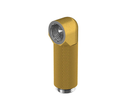 PrimoChill Male to Female G 1/4in. 90 Degree SX Rotary 35mm Extension Elbow Fitting - PrimoChill - KEEPING IT COOL Gold