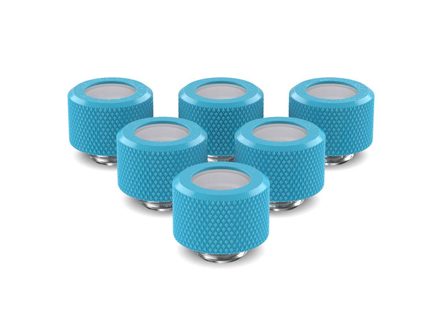 PrimoChill 14mm OD Rigid SX Fitting - 6 Pack - PrimoChill - KEEPING IT COOL Sky Blue