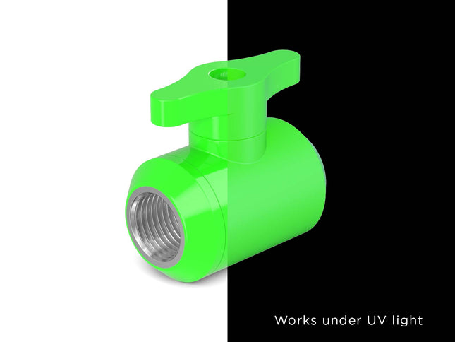 PrimoChill Female to Female G 1/4 Drain Ball Valve - PrimoChill - KEEPING IT COOL UV Green