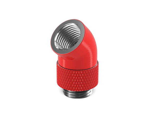 PrimoChill Male to Female G 1/4in. 45 Degree SX Rotary Elbow Fitting - PrimoChill - KEEPING IT COOL Razor Red