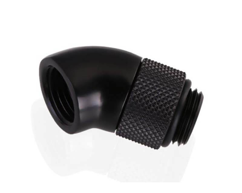 Bykski G 1/4in. Male to Female 45 Degree Rotary Elbow Fitting (B-RD45-X) - PrimoChill - KEEPING IT COOL Black