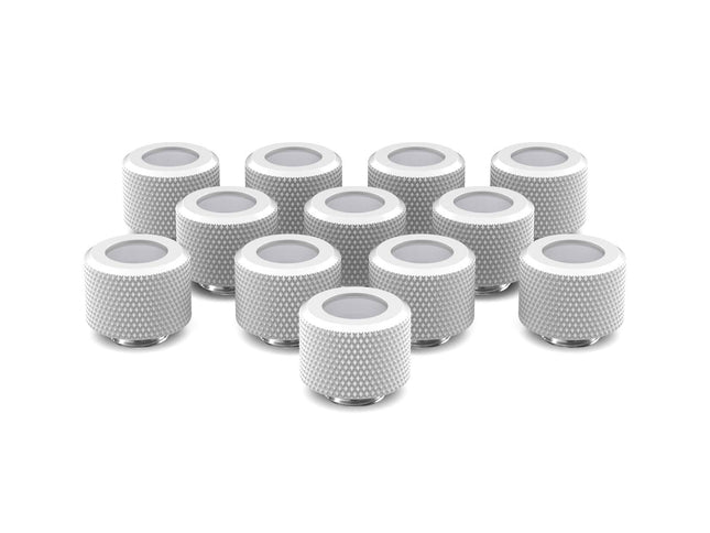 PrimoChill 12mm OD Rigid SX Fitting - 12 Pack - PrimoChill - KEEPING IT COOL Sky White
